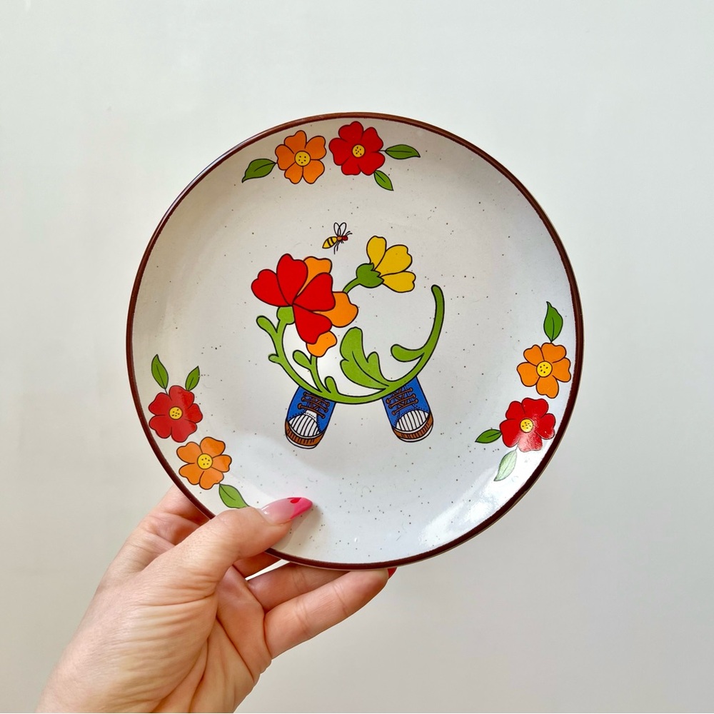 70s Vintage 🌼 Interpur Stackable Stoneware Cup & Saucer Set - Picture 3 of 6